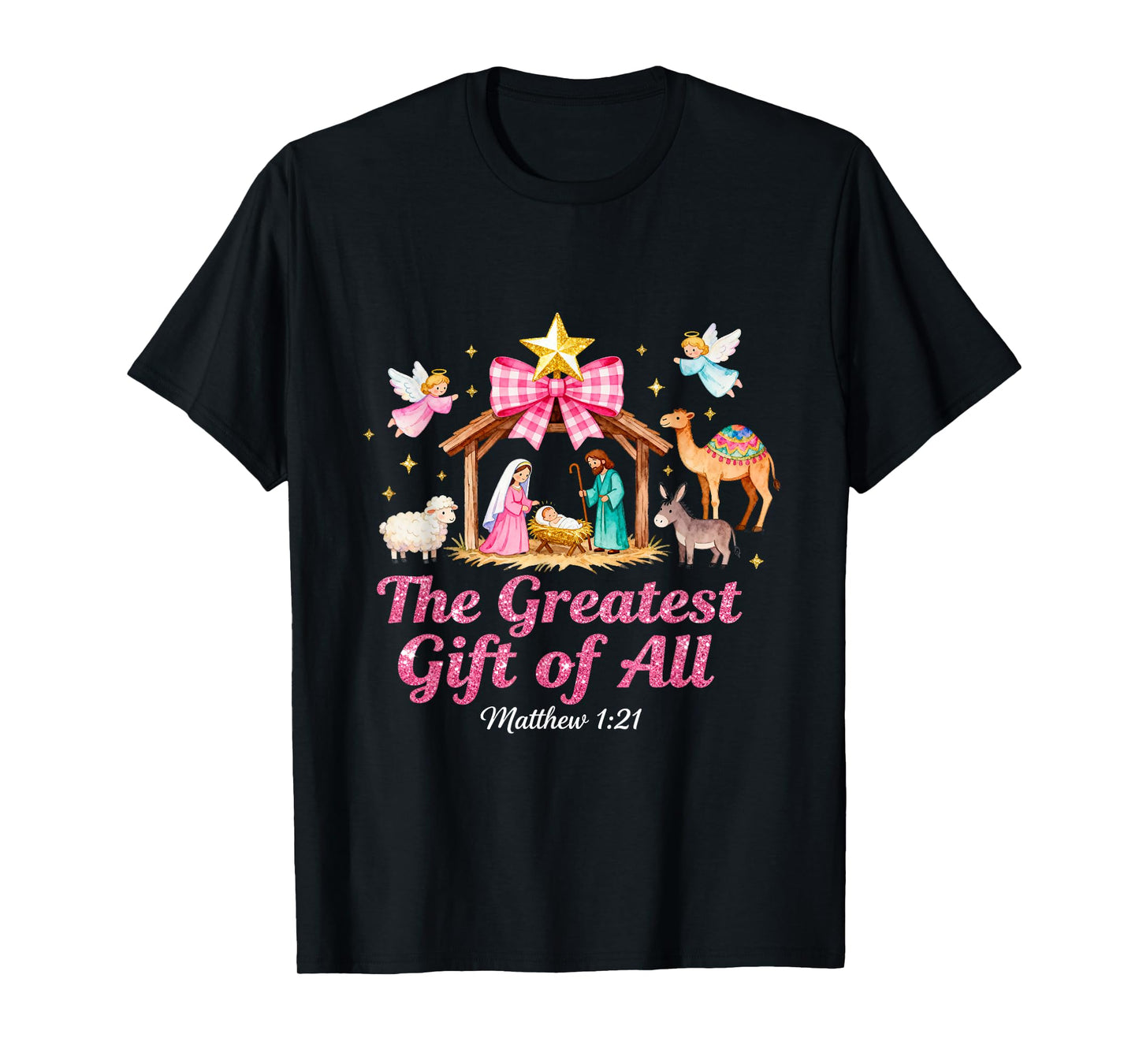 Religious Faith Christmas Coquette T-Shirt