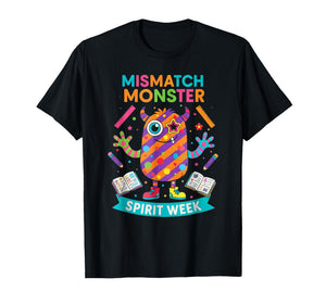 Wacky Monster Autumn Spirit Week Mismatch Day Design T-Shirt