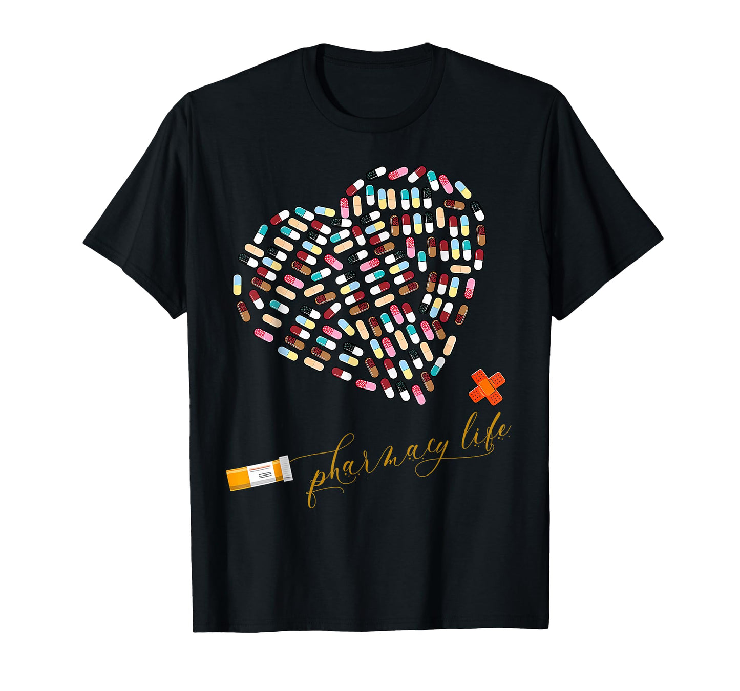 Pharmacy Life Pharmacist Heart Valentines Day PharmD Nurse T-Shirt
