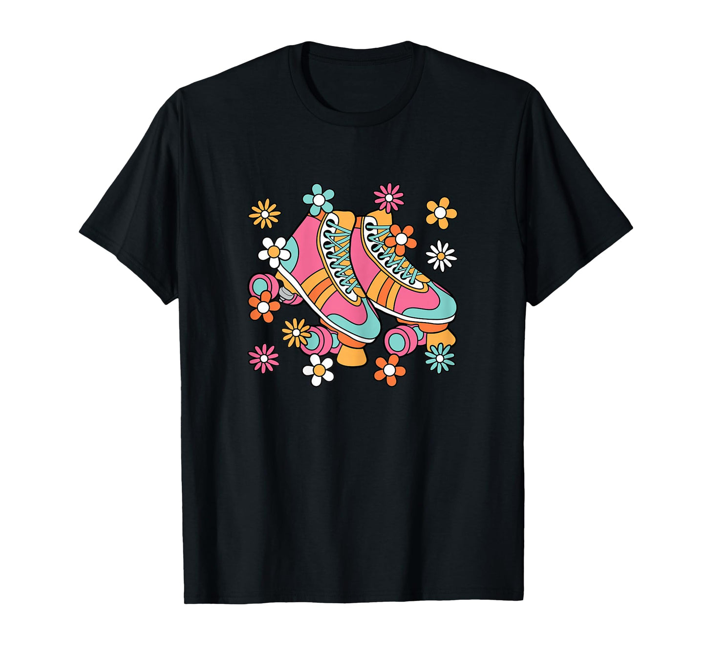 Roller Skating Cute Roller Skater Skate 70s 80s Women Girls T-Shirt