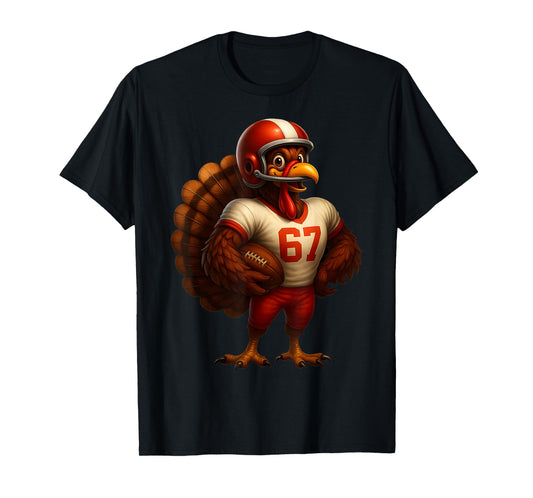 Turkey Football Player Six Seven 6 7 Meme Thanksgiving T-Shirt