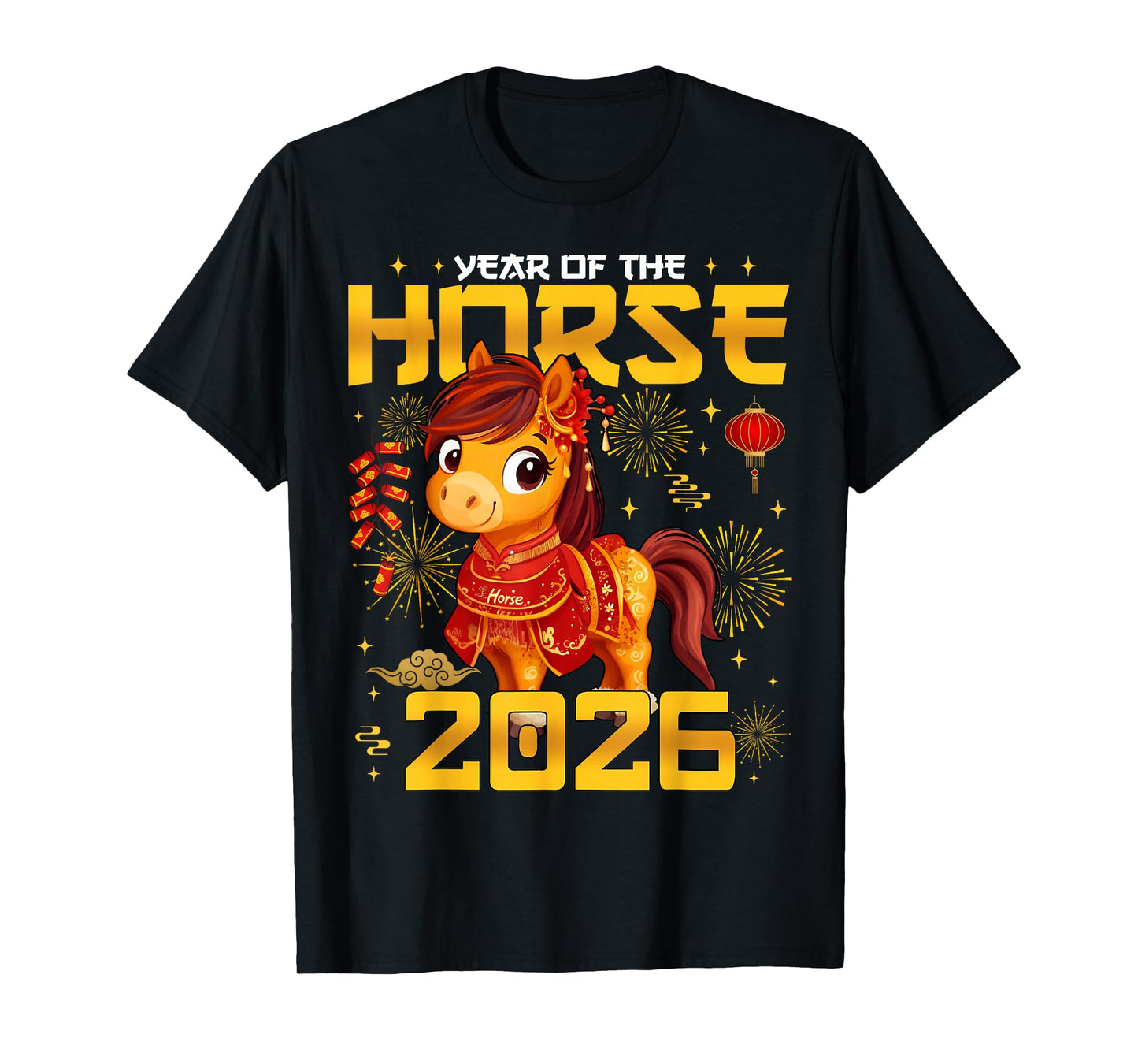Year of The Horse 2026 Lunar New Year Chinese New Year Kids T-Shirt
