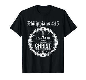 Philippians 4:13 Christian Bible Verse Faith Scripture T-Shirt