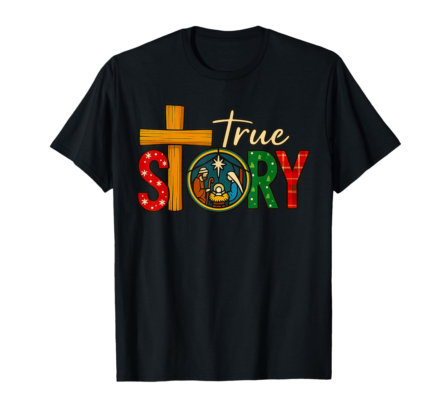 True Story of Jesus Birth Christmas Nativity Christmas T-Shirt