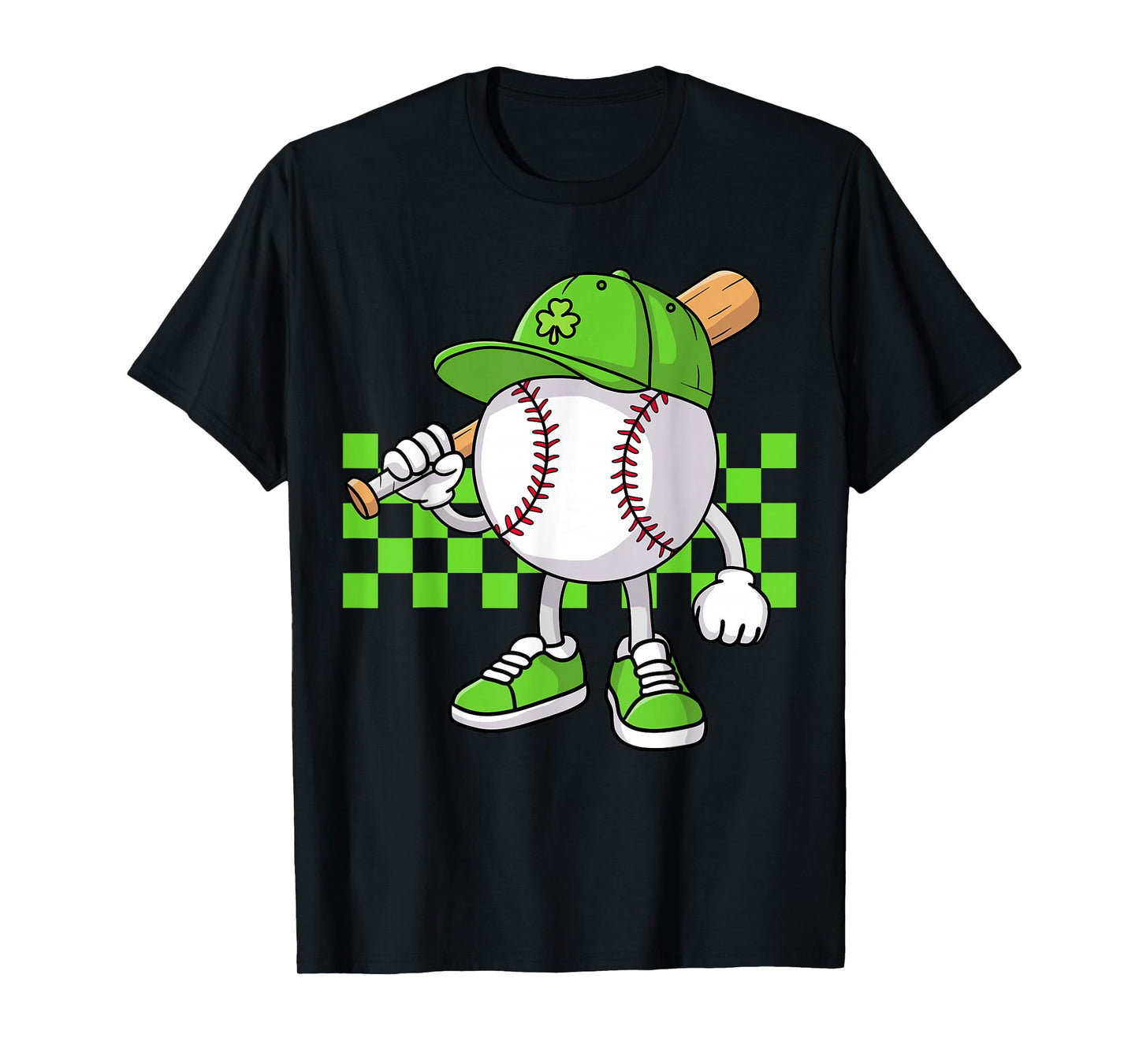Boys St Patricks Day Baseball Player Pitcher Coach Kids T-Shirt