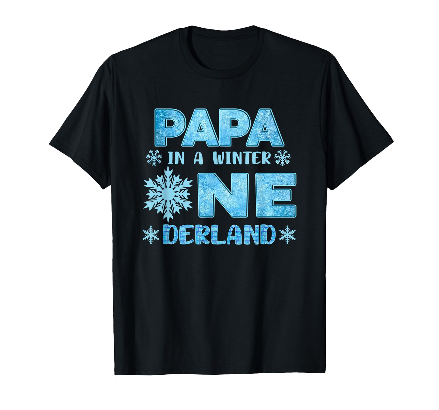 Papa in A Winter Onederland Bday Girl Sweet Snowflake T-Shirt