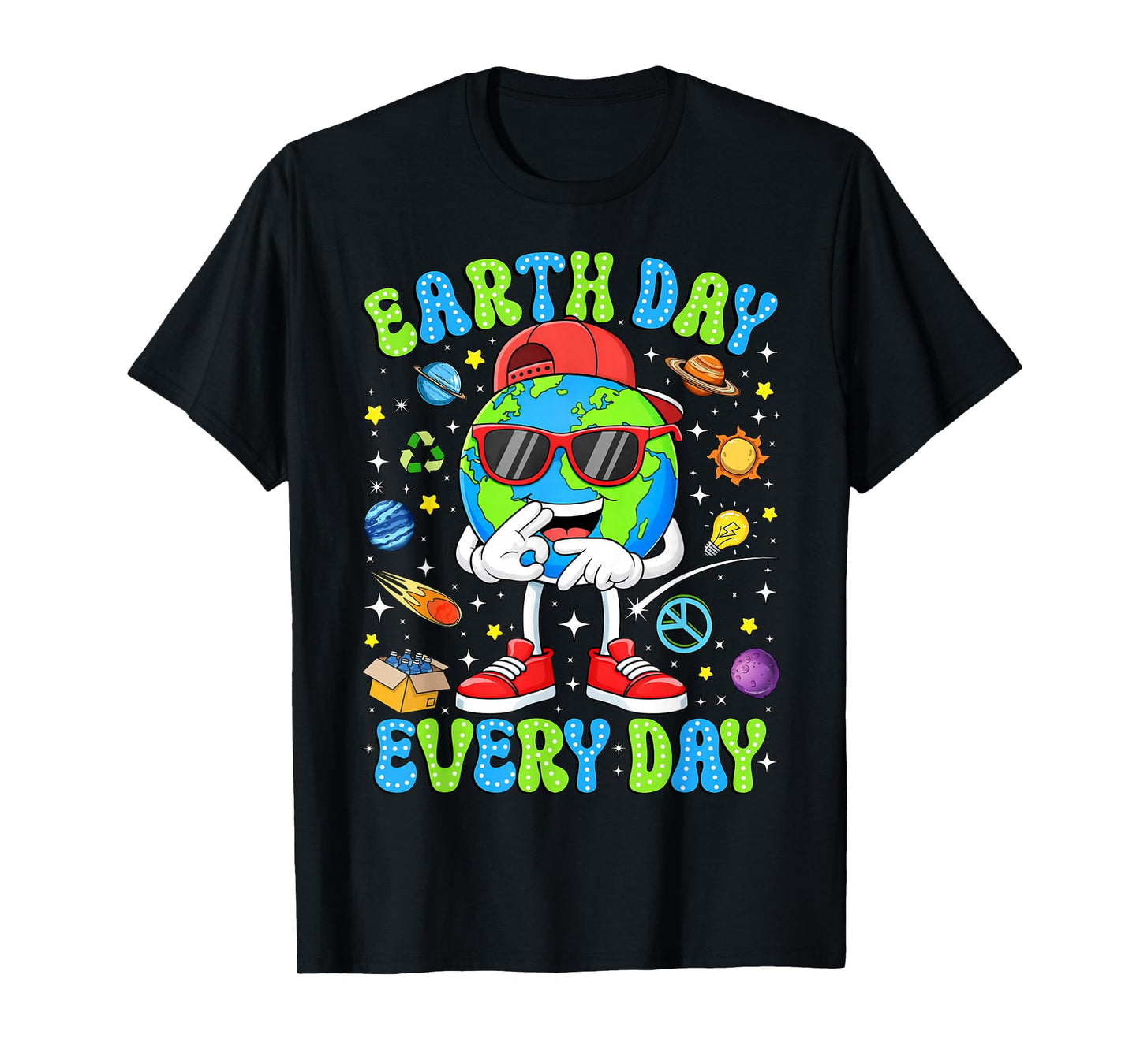 67 Earth Day Everyday 6 7 Bruh Earth Six Seven Boys Kids T-Shirt