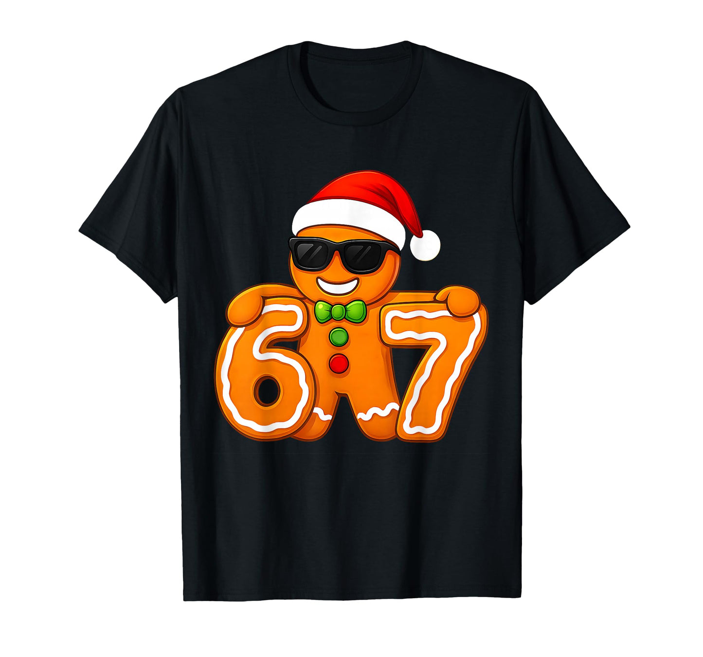 Funny 67 Christmas 6 7 Gingerbread Six Seven for Kids Boys T-Shirt