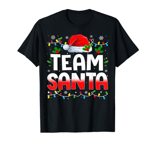 Team Santa Claus Christmas Family Matching Pajama Funny Xmas T-Shirt