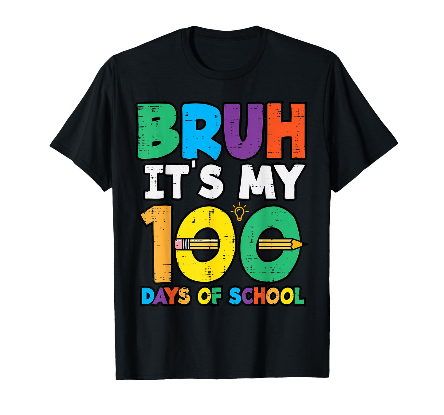 Bruh Its My 100 Days of School 100th Day Meme Girl Boys Kids T-Shirt