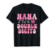Nana of The Double Digits Cute Bow 10th Birthday Girl T-Shirt