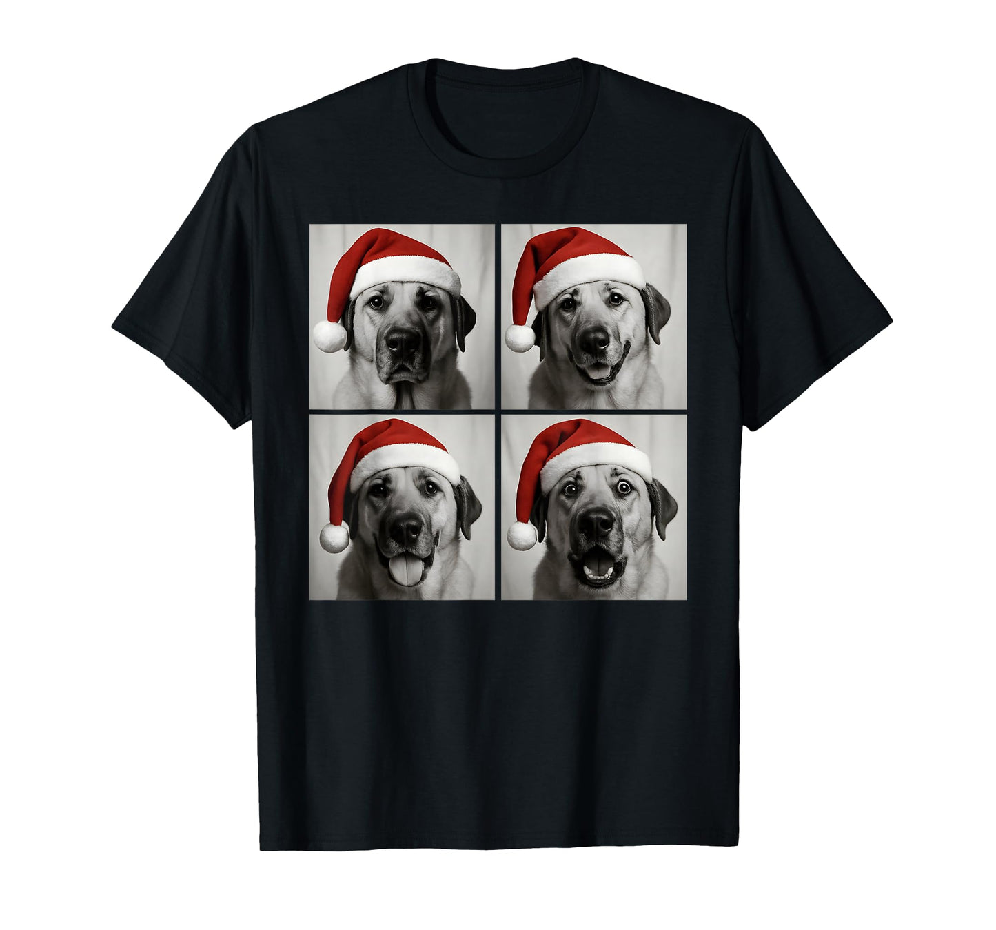 Funny Christmas Anatolian Shepherd Santa Dog Photo Booth T-Shirt