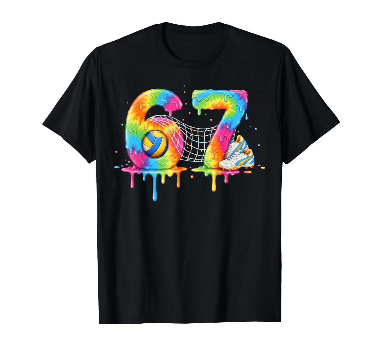 Kids Meme 67 Six 6 Seven 7 Icecream Drip Volleyball Net Shoe T-Shirt