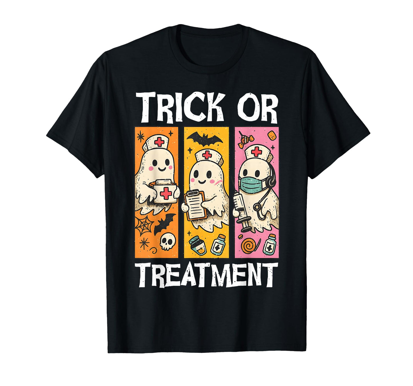 Trick Or Treatment Funny Halloween Radiation Rad Therapy T-Shirt