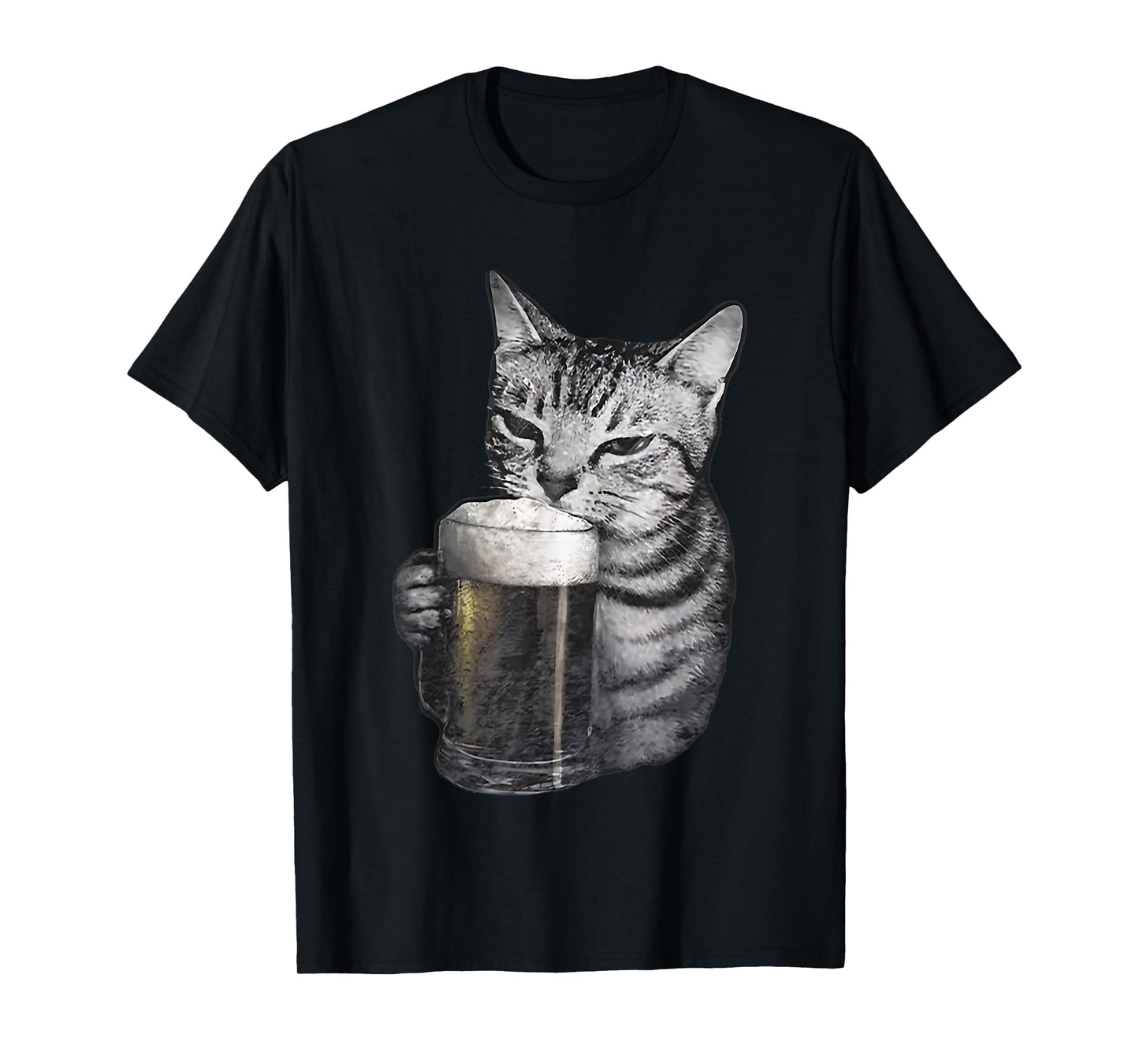 cat Drinking Beer T-Shirt