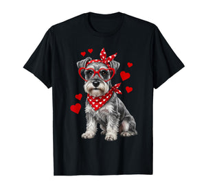 Miniature Schnauzer Valentines Day Dog Lover Heart T-Shirt