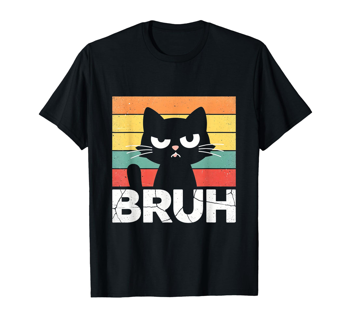 Funny Cat Bruh for Teens Boys Girls Men Women Meme Graphic T-Shirt