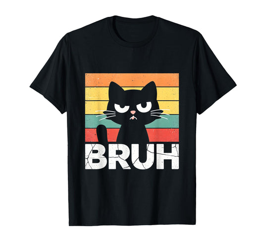 Funny Cat Bruh for Teens Boys Girls Men Women Meme Graphic T-Shirt