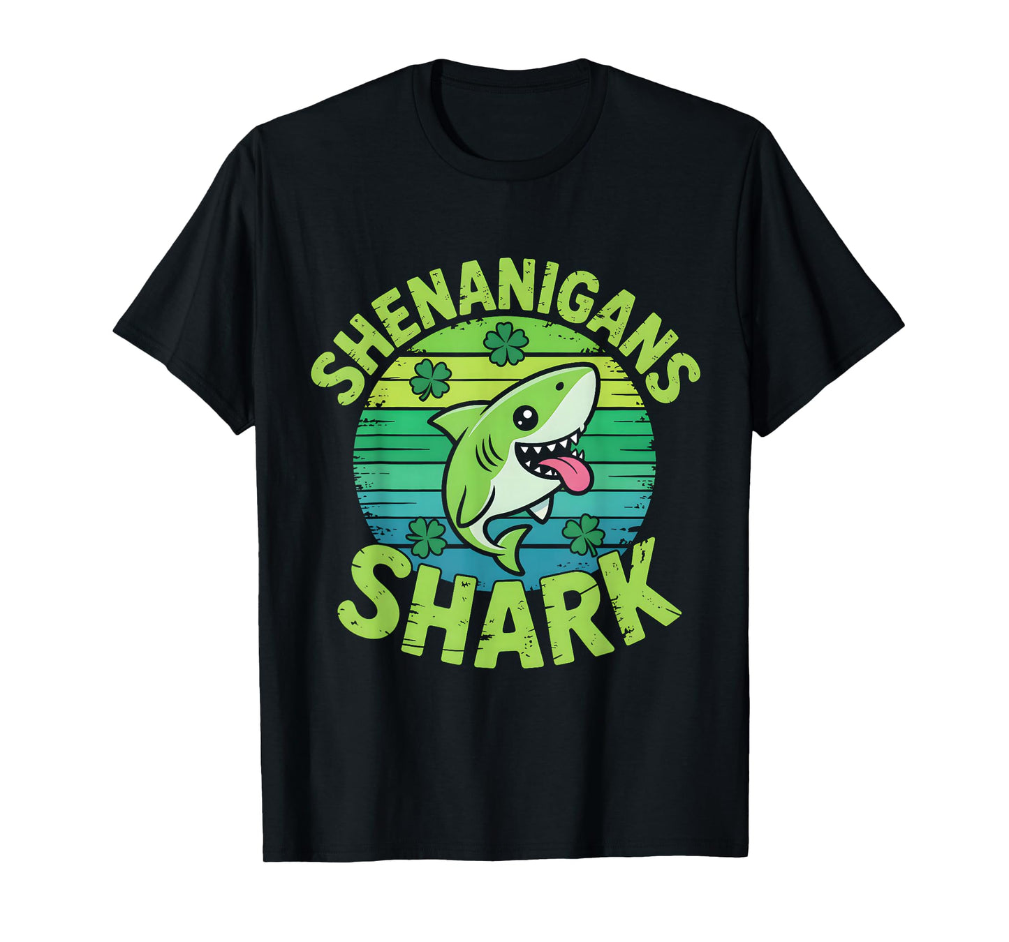 Shark St Patricks Day Shark Shenanigans Cute Animal Lover T-Shirt