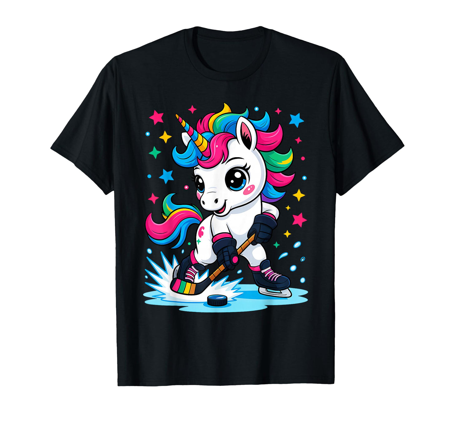 Ice Hockey Unicorn Kawaii T-Shirt