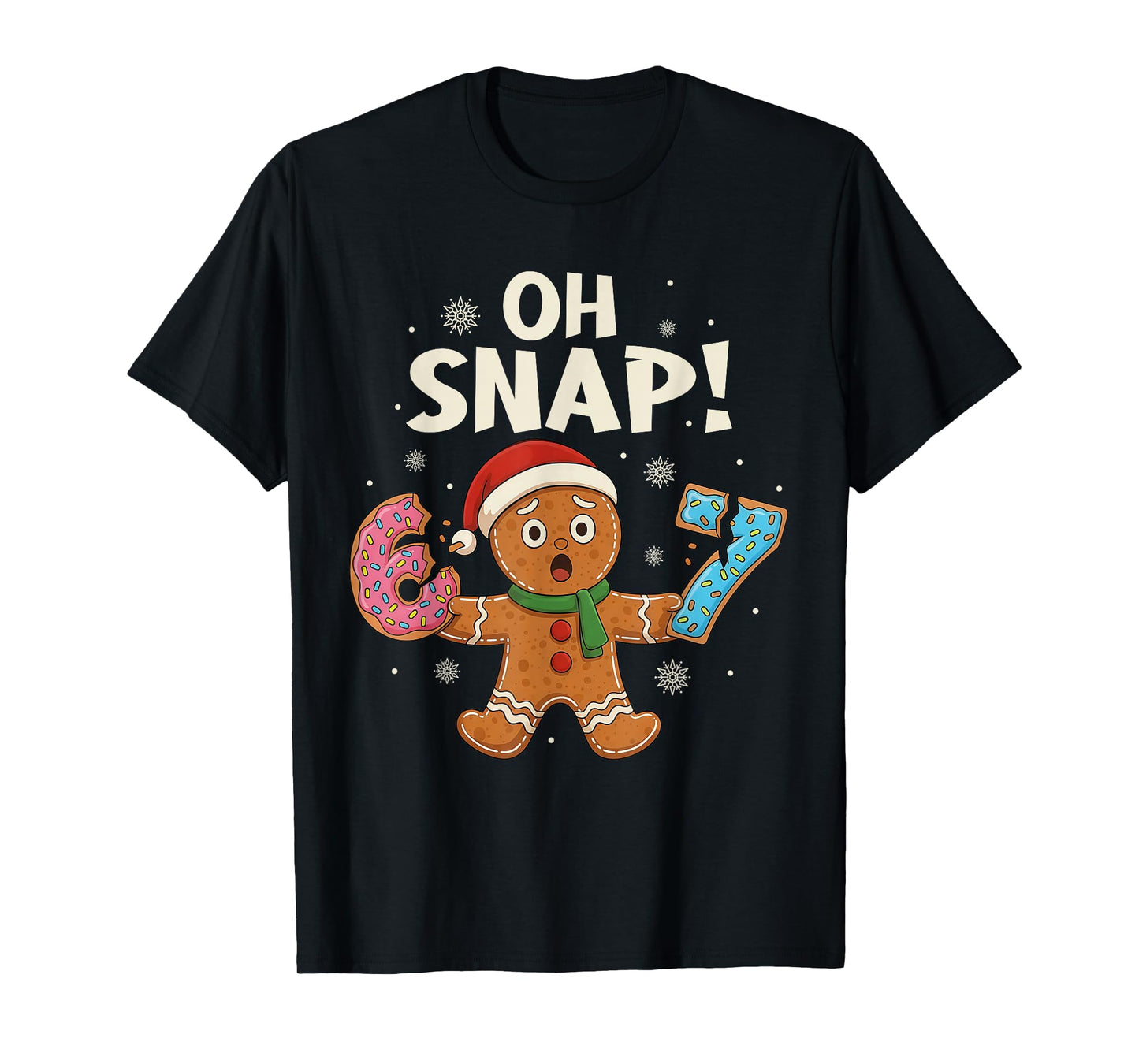 Gingerbread Six Seven 67 Bruh 6 7 Christmas Girl Boys Kids T-Shirt