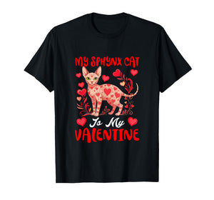 My Sphynx Cat is My Valentine Matching Dog Owner Kids T-Shirt