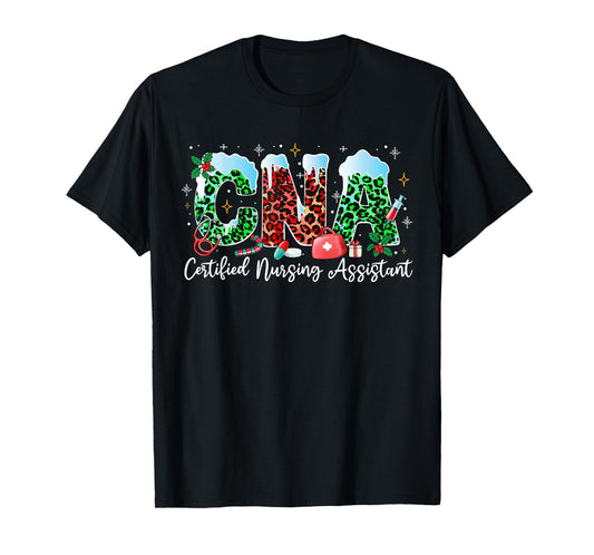 CNA Christmas Certified Nursing Assistant Xmas Holiday T-Shirt