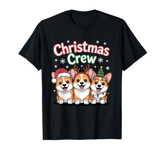 Christmas Crew Xmas Puppy Dog Funny Christmas Welsh Corgi T-Shirt