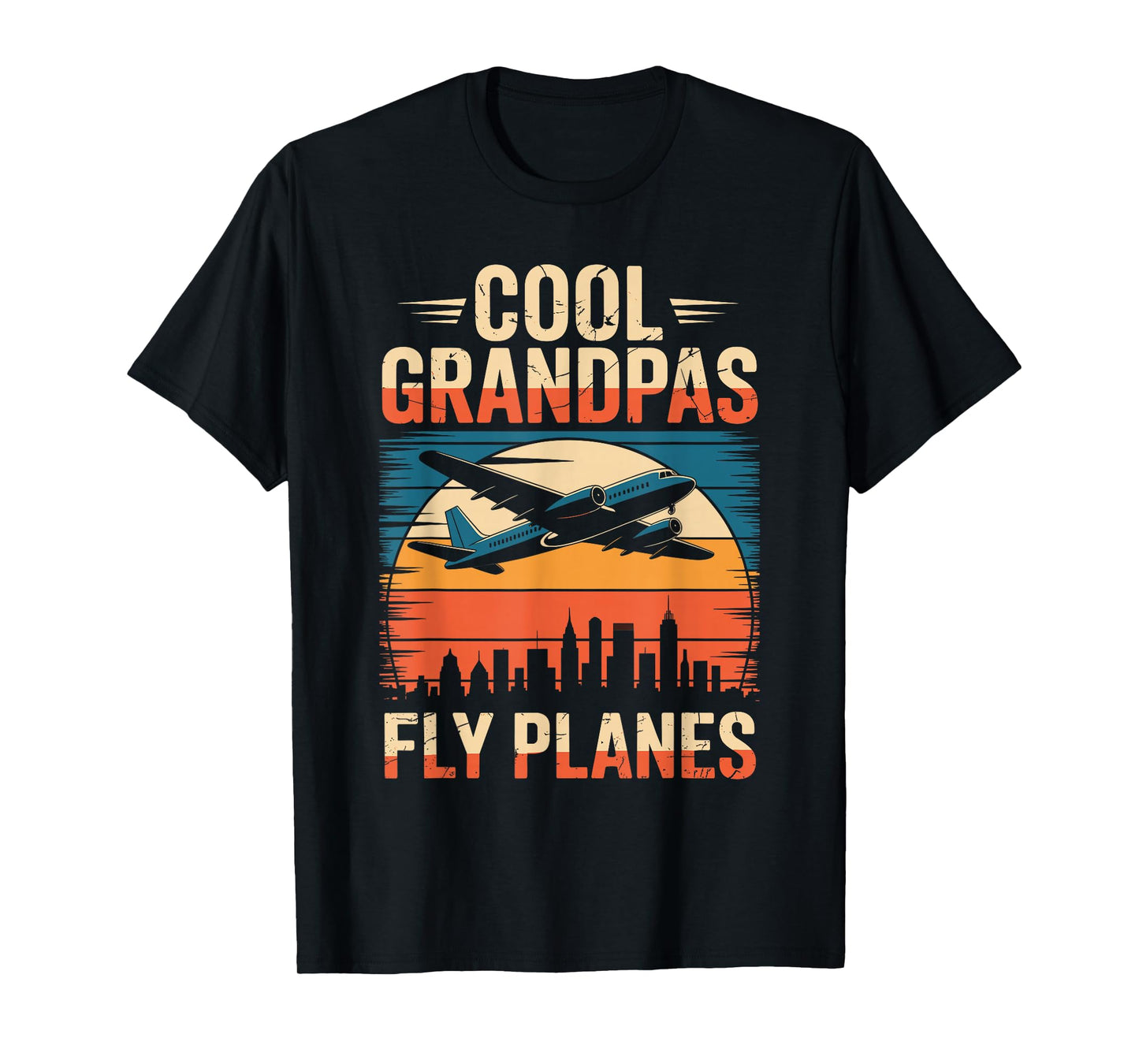 Cool Grandpas Fly Planes Airplane Pilot T-Shirt