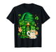 Cute St Patricks Day Gnome Drinking Coffee for Girls Women T-Shirt
