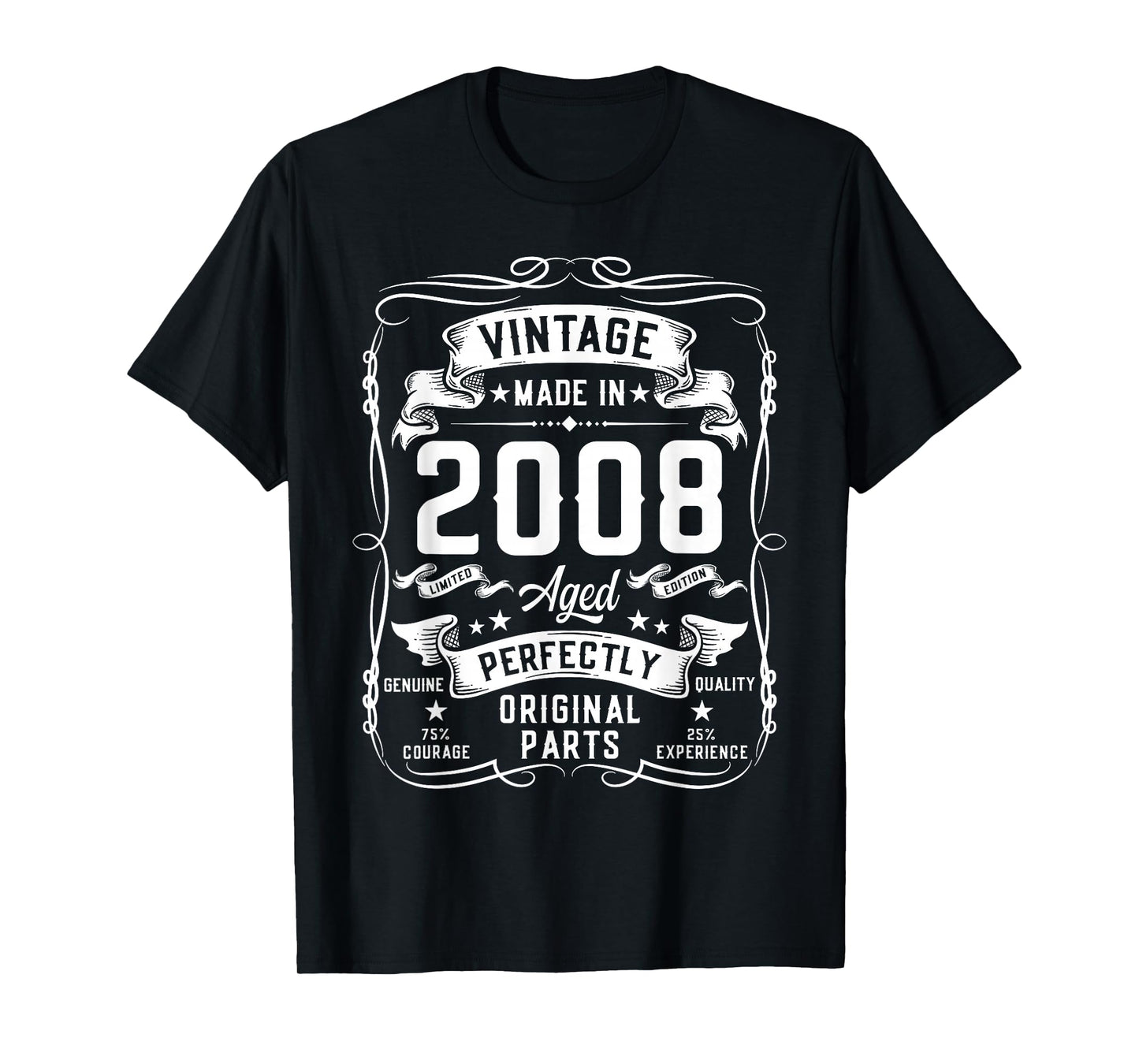Vintage 2008 18yr 18th Birthday Gifts for Men 18 Years Old T-Shirt
