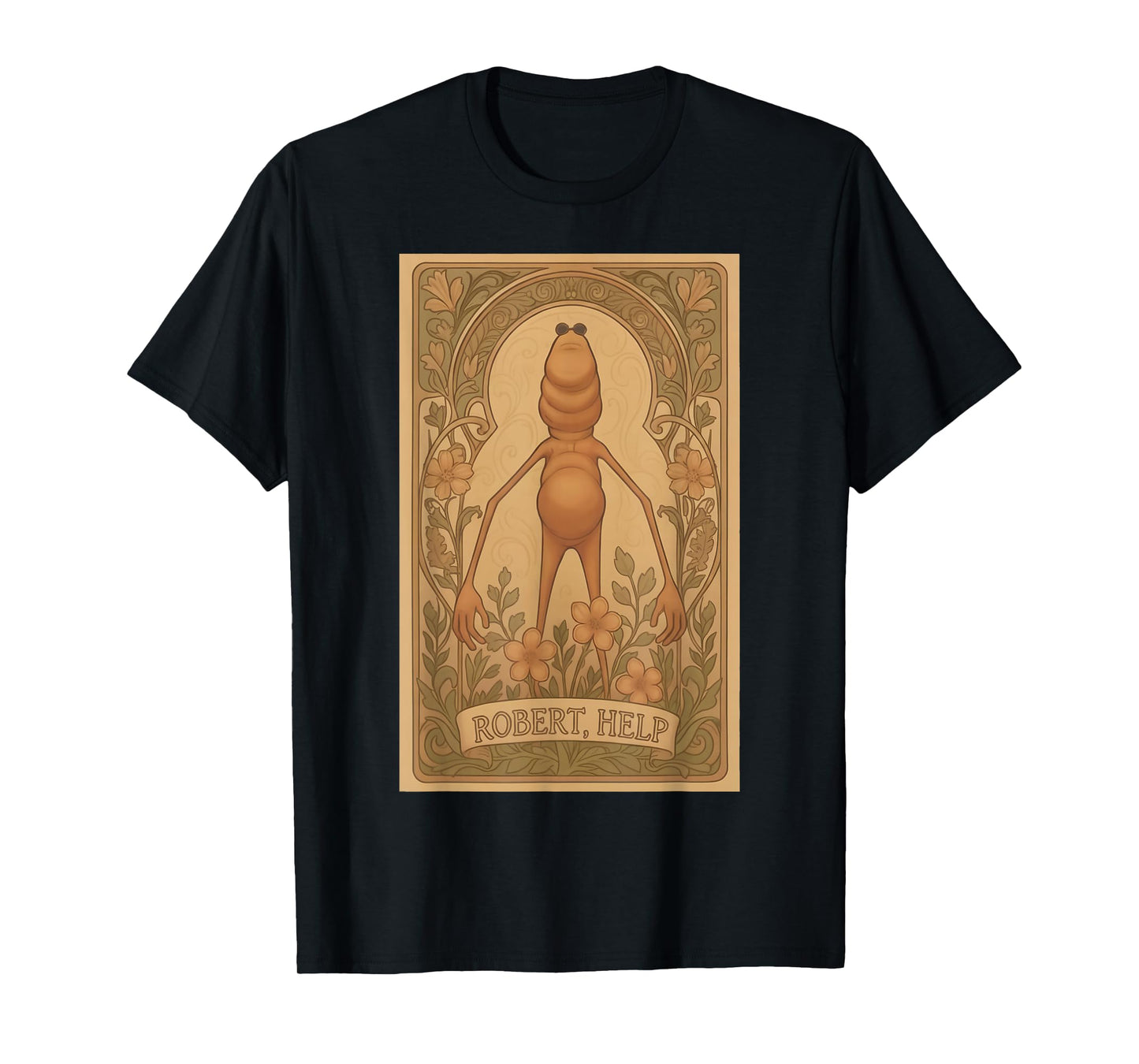 Vintage Marcus The Worm Meme Robert Help Nouveau Art Meme T-Shirt