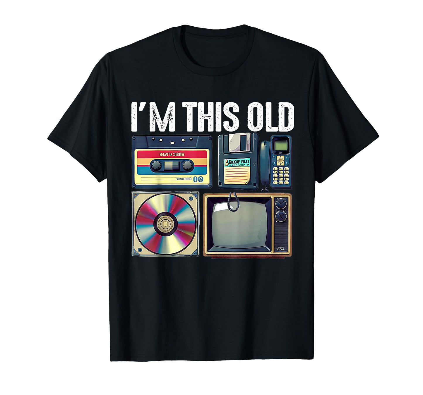 Funny I’m This Old Retro Cassette Tape 80s 70s Birthday Men T-Shirt
