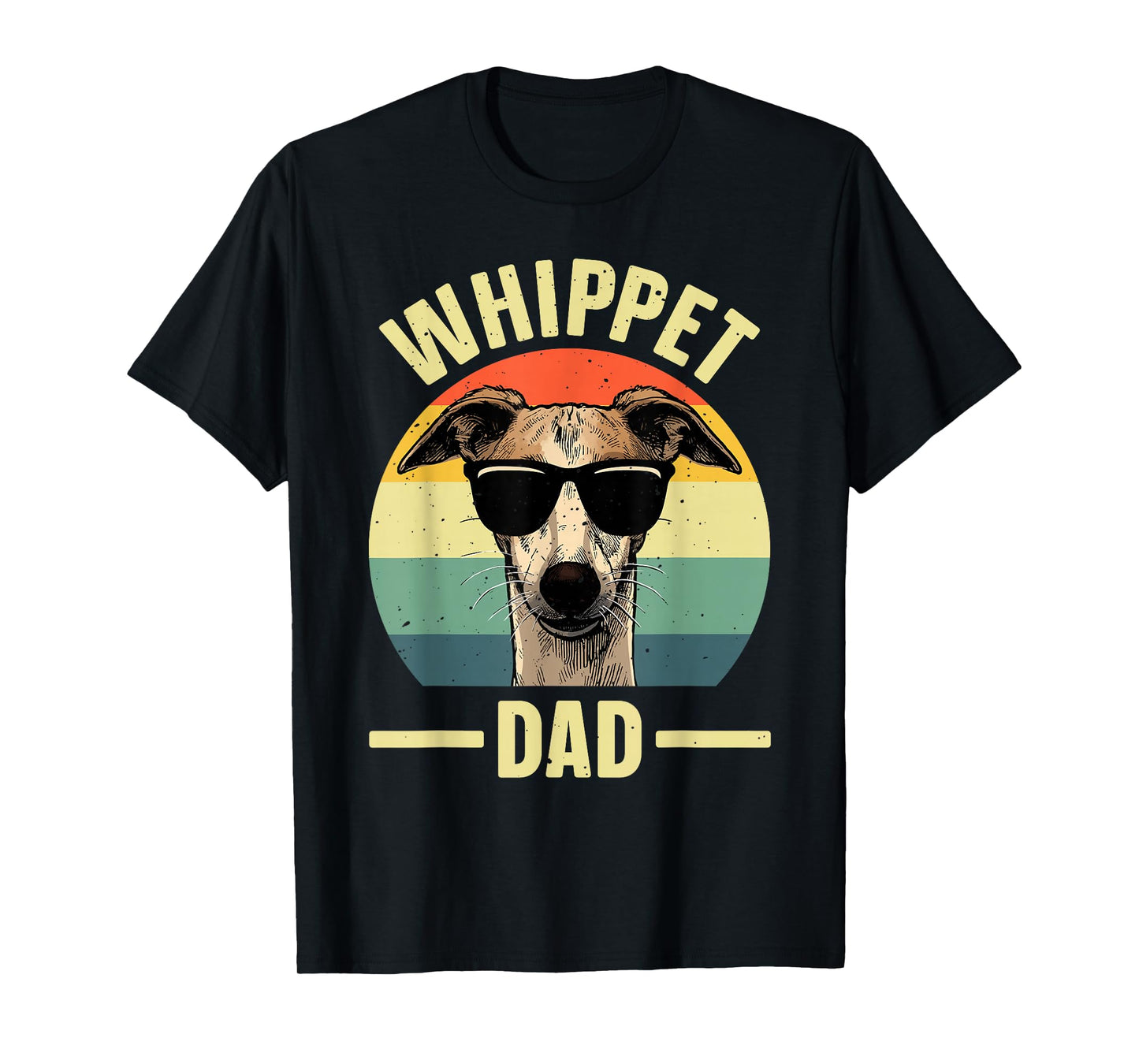 Cool Whippet Art for Men Dad Pet Dog Whippet Lover Whippet T-Shirt