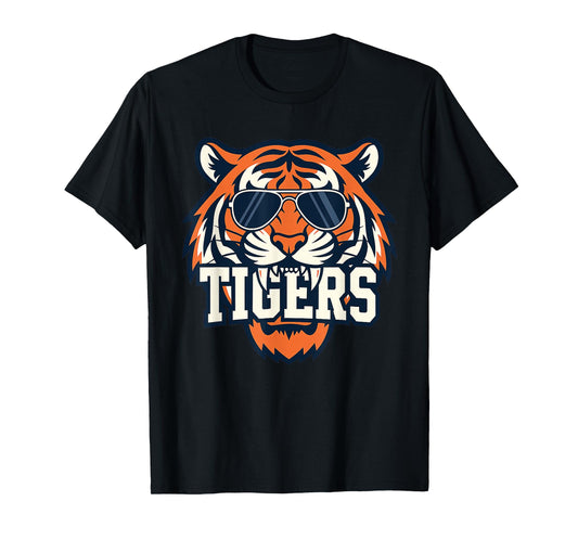 Vintage Tigers Inspirational Athletic Name Design Game Day T-Shirt