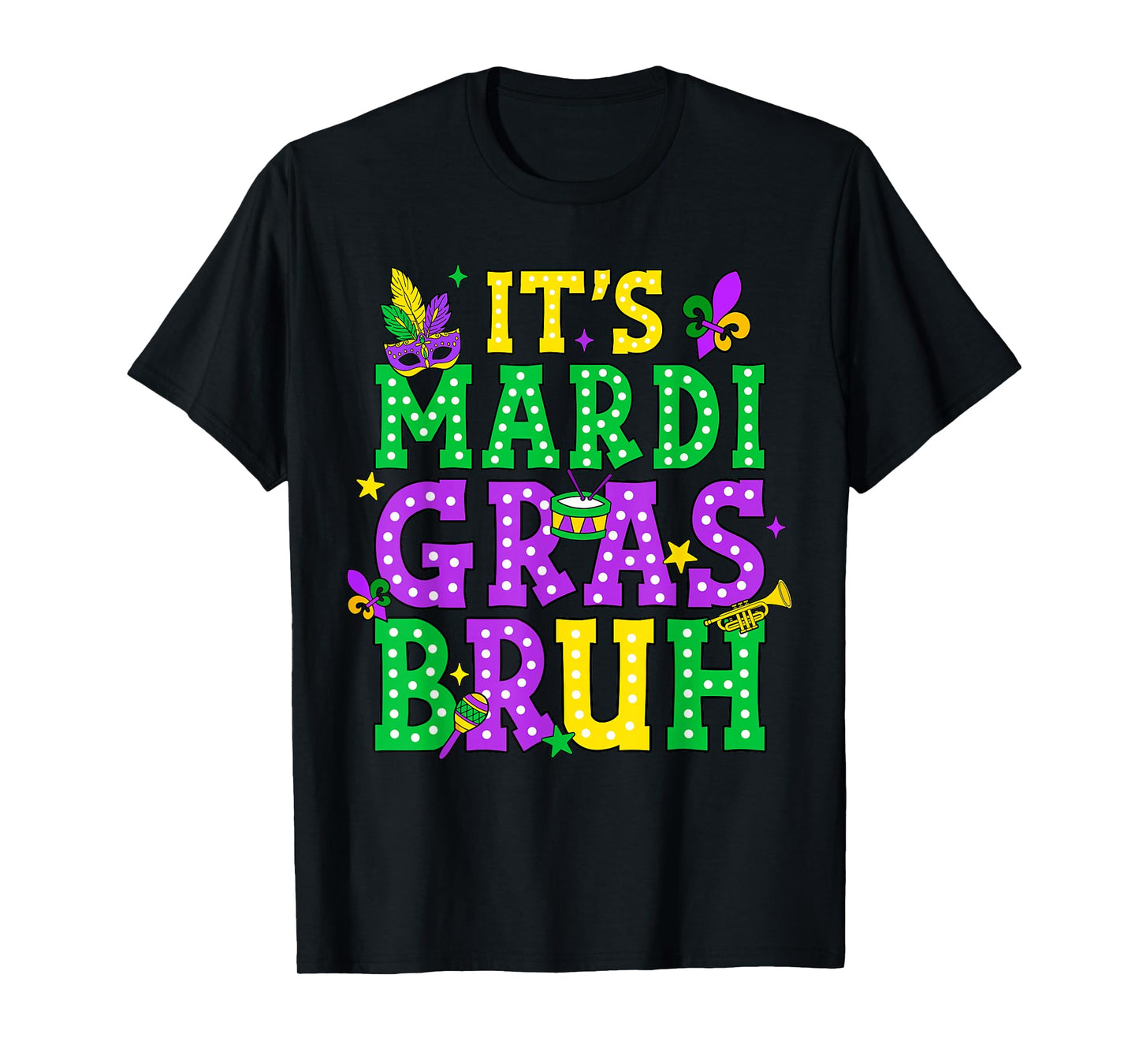 Bruh Mardi Gras Teens Boys Kids Mardi Gras T-Shirt