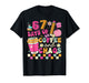 67 Days of Coffee and Chaos Funny Six Seven Meme Teacher T-Shirt