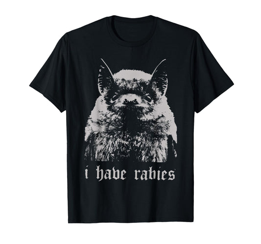Vintage I Have Rabies Bat Funny Meme Quotes T-Shirt