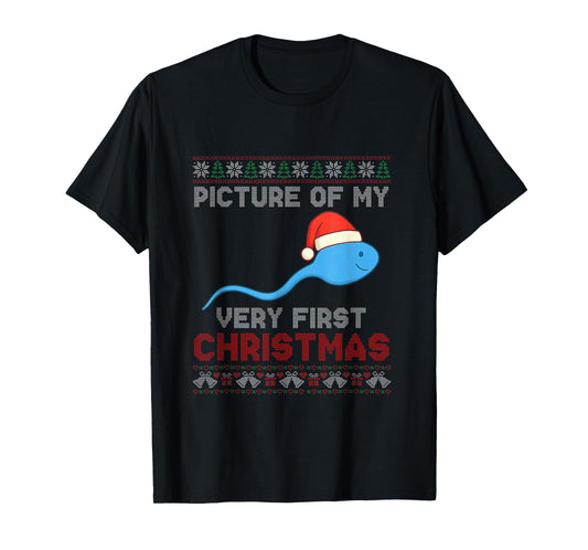 Picture of My Very First Christmas Joke Funny Xmas T-Shirt