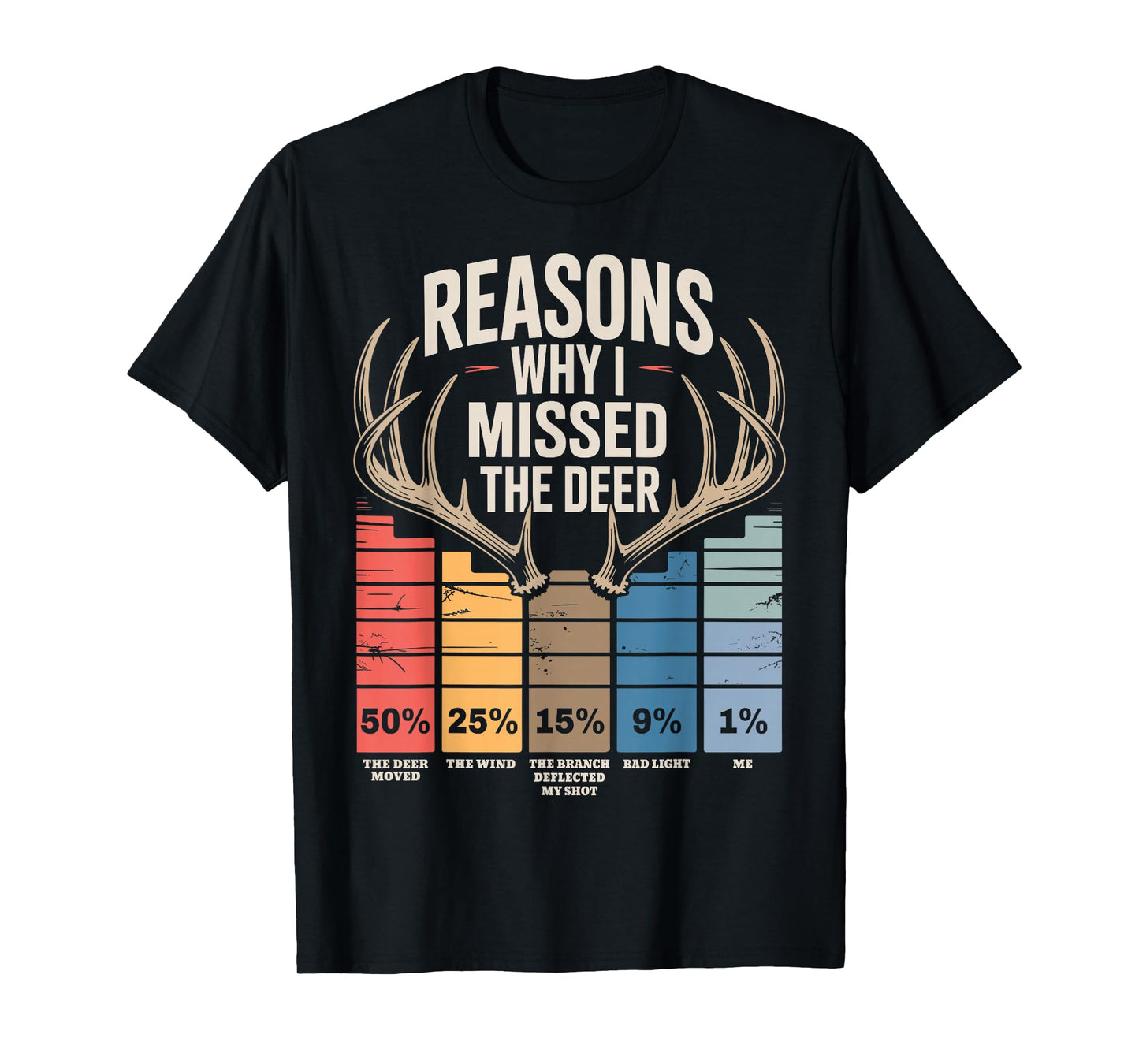 Funny Hunter Reasons Why I Missed The Deer Hunting T-Shirt
