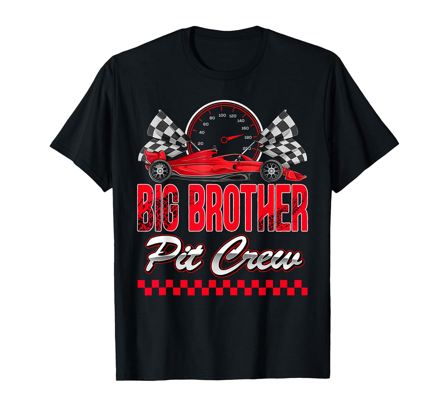 Big Brother Pit Crew Racing Family Race Car Birthday Boy T-Shirt