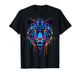 Colourful Cool Panther Head in Vivid Shades Artistic Design T-Shirt