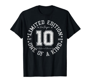 10 Year Old Gifts Vintage 2016 Limited Edition 10th Birthday T-Shirt
