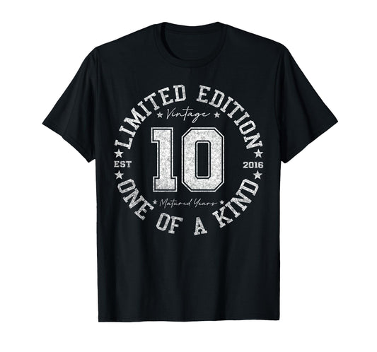 10 Year Old Gifts Vintage 2016 Limited Edition 10th Birthday T-Shirt