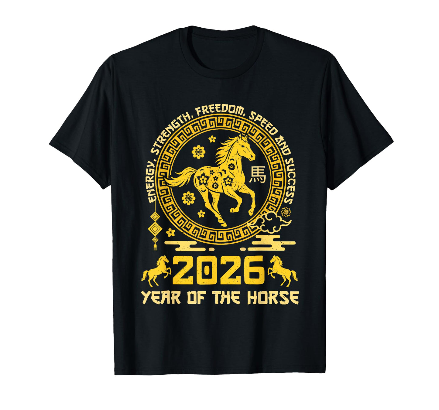Happy Lunar Chinese New Year of The Horse 2026 Zodiac T-Shirt