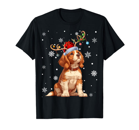 Christmas Balls Lights Cavalier King Charles Spaniel Xmas T-Shirt