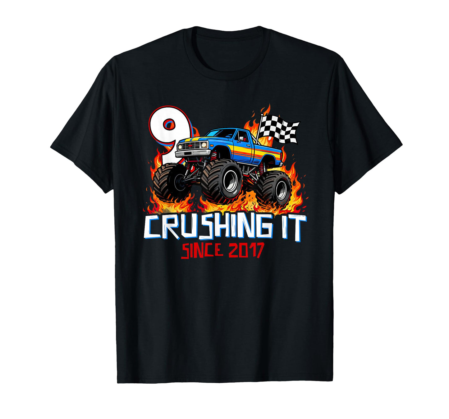 Crushing It Since 2017 Nine 9th Birthday Boys 9 Years Old T-Shirt