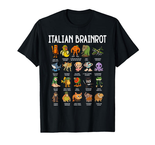 Italian Brainrot Italian Brainrot Funny Memes Men Boys T-Shirt