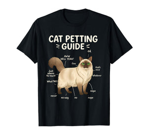 Ragdoll Cat Petting Guide Funny Cat Lover T-Shirt