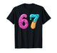 6 7 Meme Cool Number Ice Cream Drip 67 T-Shirt
